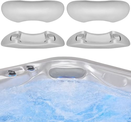 Paquete de 4 almohadas de repuesto 77444 para piezas de spa de aguas termales, Watkins, jacuzzi, reposacabezas para bañera de hidromasaje, se adapta al modelo de spa Hot Spot 2015 a 2019, cuello de