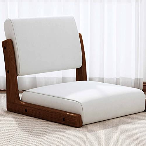 Tragbarer, beinloser Bodenstuhl im japanischen Stil, mit Rückenstütze und Kissen, perfekt für Meditation, Wohnzimmer, Schlafzimmer, Balkon, Fenster, faule Rückenlehne, Stuhl für bequemes Sitzen auf