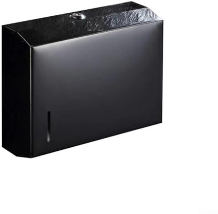 Toilettenpapierhalter aus Edelstahl, wandmontierte Schublade, platzsparende Taschentuchbox aus Edelstahl mit Wandhalterung, für Badezimmer-Organisation (schwarz)