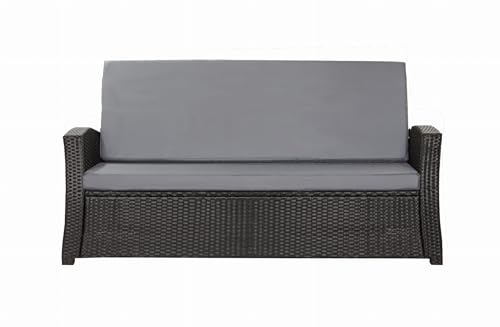 Setgarden® Bankauflage Polyrattan Gartenbank Sitzauflage, Bequeme Sitzauflagen für Gartenbänke – perfekte Auflagen für Ihr Gartensofa oder Ihre Hollywoodschaukel (Hellgrau, 100x60x50 cm)
