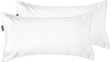 Cloudpillo Kissenbezug 40x80-2er-Pack Premium Kissen Cover mit Reißverschluss, Atmungsaktive Baumwolle, Antibakteriell, Ultra Weich, Langlebiger Luxus, Kopfkissen Hülle, Wolkenweiß