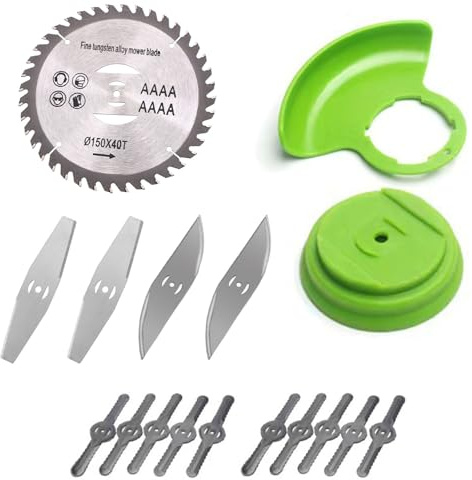 Cuchilla para desbrozadora, Cuchillas de Repuesto para desbrozadora, Cuchillas de Metal para Desbrozadora Electrica, Cuchilla Desbrozadora Trituradora, 17 Piezas