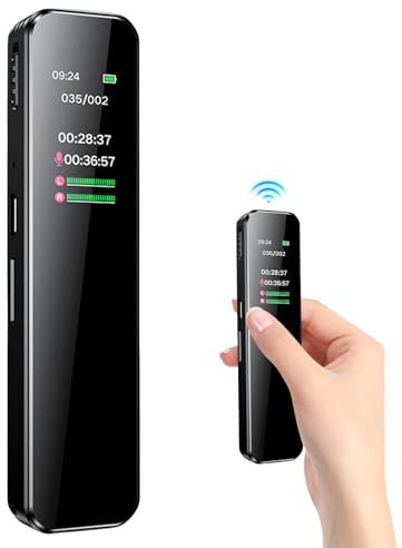 Diktiergerät Mini 64GB, Aufnahmegerät, Digitales Diktiergerät Mit Rauschunterdrückung,Diktiergerät Digital, Audio Recorder Mit Wiedergabe Für Konferenzen Kurse