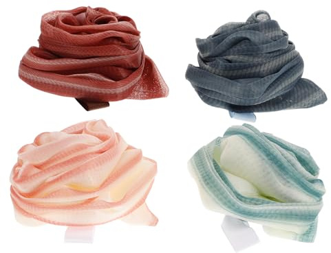 OATIPHO 4pezzi Scrub Esfoliante Per Corpo Con Funzione Di Pulizia Della Schiena Di Loofah Per Doccia Palle Da Bagno Schiumose Morbido Accessori Per La Della Vasca Da Bagno