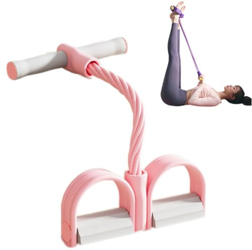 21 fasce di resistenza per fitness, 4/6 tubi, per esercizi di allenamento, esercizi per addominali, vita, braccia, gambe (rosa, sei tubi)