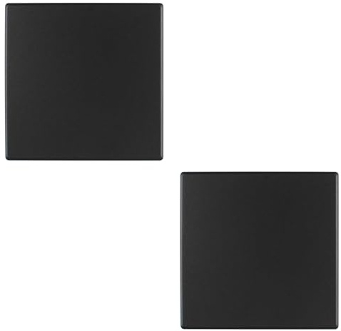 UFURMATE Lot de 2 plaques murales blanches de 8,6 x 8,6 cm, en plastique, sans vis, double plaque murale blanche, couvercle de prise de courant pour prises ou interrupteurs non