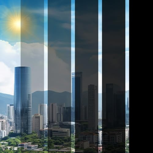 FuFin One Way Window Privacy Film with Installation Tools, 10% VLT Window Tint for Home, Reflective Mirror Glass Windows Coverings Sun Heat UV Blocking, PET Material, 17.5Inch×78.7Inch