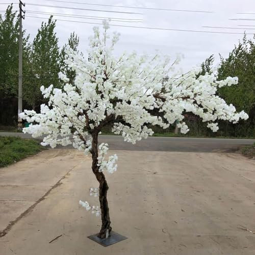 Albero Artificiale di Ciliegio in Fiore, Albero di Ciliegio Arco Finto Fiore per Ufficio Camera da Letto Living Party DIY Wedding Decor,Bianca,1.5x1.5m