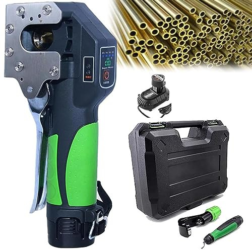 Power Flaring Tool Kit - Cordless Electric Flare Tool with Pipe Cutter and Deburrer for Copper, Aluminum, Brass Pipes