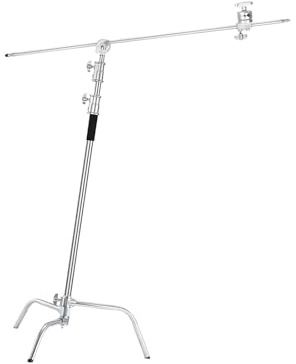 Soportes C con Brazo Horizontal De 128 Cm De Largo, Altura Ajustable De 150 A 330 Cm, Trípode De 20 Kg, For Softbox De Estudio Fotográfico.