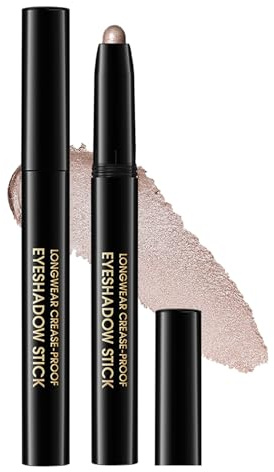 Eye Brightener for Mature Women, Waterproof Shimmer Glitter Eyeshadow Stick Pearl Finish, Quick Eye Lift Effect, Eyeshadow & Eyeliner Blendable Eye Make-up, Creamy Eye Shadow Sticks (#9 CHAMPAGNE)