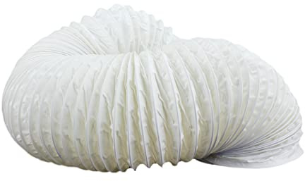 Vents 125mm Flexible Ducting Hose – 6m PVC Ventilation Pipe for Extractor Fans, Cooker Hoods & Dryer Outlets, White