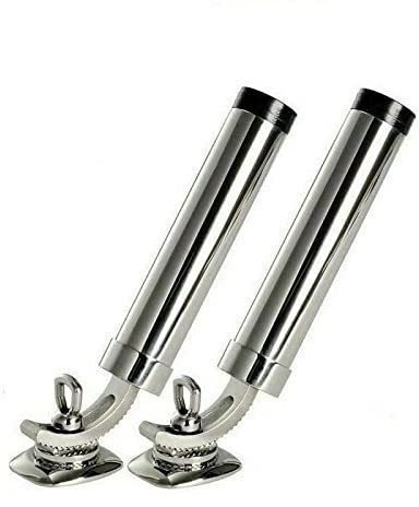 PIMAR marine equipment coppia di portacanne orientabili inox aisi 316 viti a scomparsa barca pesca