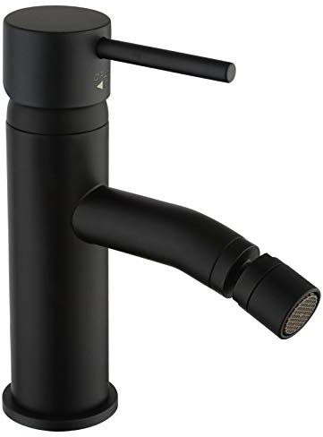 Paini - Diana Rubinetto Miscelatore Bagno Monocomando per Bidet in Ottone, Finiture Nere e Opache, Design accattivante, Interamente Prodotto e Lavorato in Italia
