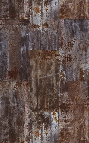 Rasch 940909 tapet 940909 fleece industriell metalloptik och rostiga accenter i brunt och grå-3,00 m x 1,86 m (L x B) fototapet