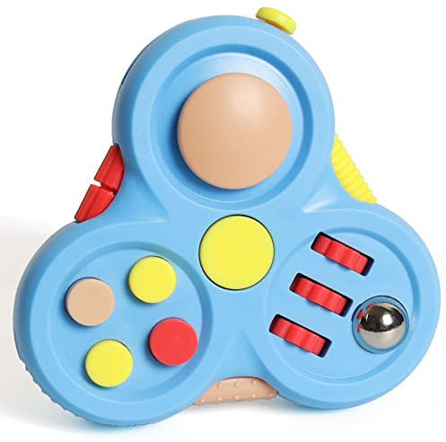 Fidget-Pad-Spielzeug mit 13 Fidget-Funktionen, Fidget-Controller, Stressabbau, Würfelwürfel, lindert Stress, Anti-Angst, Depression-Pad, Fidget-Spinner für Stressabbau, Angst, Kinder, Erwachsene