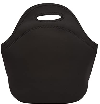 Dkings Neopren Lunchtasche Isolierte Kühltasche wiederverwendbar Lunch Tasche Wasserdicht Picknicktasche für Damen Herren Studenten und Kinder (Schwarz)