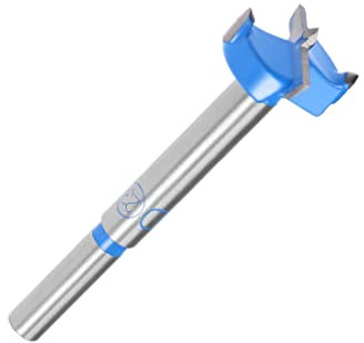 PATIKIL 23mm Forstner Punte per Trapano, 1pz Foro Sega Coclea Apri Tungsteno Carburo per Legno Cerniera Lavorazione legno Foro Foratura, Blu Grigio