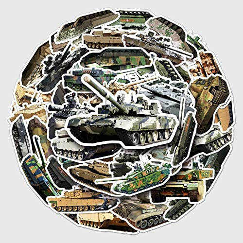 50pcs Military Stickers for Laptop, Car, Scrapbook, Phone, Skateboard, Suitcase, Luggage, Bike, Tank - Vinyl, Waterproof, Aesthetic Personalised Stickers for Teens, Boys, Girls, Adults, Children