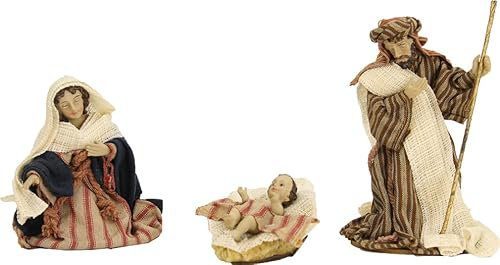 FADEDA 3X Hlg. Familie, orientalisch/Höhe:13 cm/handbemalt/detailgetreue Krippen Figuren - Weihnachten Tisch Dekoration Krippe Zubehör