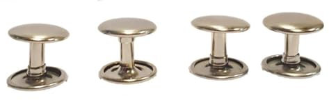 bio-leine Edelstahl Doppelhohlnieten - 12mm x 10mm - 100er Pack I Hohlnieten Ledernieten Doppelkappe Nieten