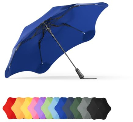 BLUNT Metro – Ombrello compatto da 99 cm, per vento e pioggia, portatile, resistente, blu oceano