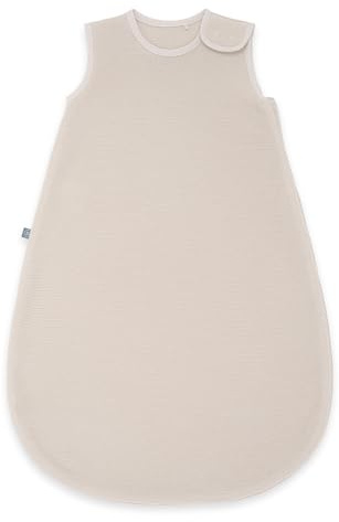 emma & noah Baby Wolle-Seide Schlafsack 0.5 TOG für den Sommer, Atmungsaktiv und temperaturregulierend, Strampelsack für Neugeborene
