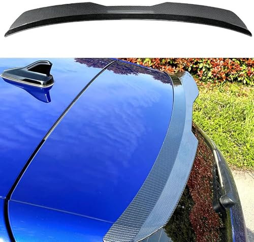 MJHVGTFRF Heckspoiler für Opel Adam Hatchback 2012 2013 2014 2015 2016 2017 2018 2019, Auto Kofferraum Spoiler Flügel Dachspoilerflügel Kratzfest Auto Zubehör,Carbon Fiber Look