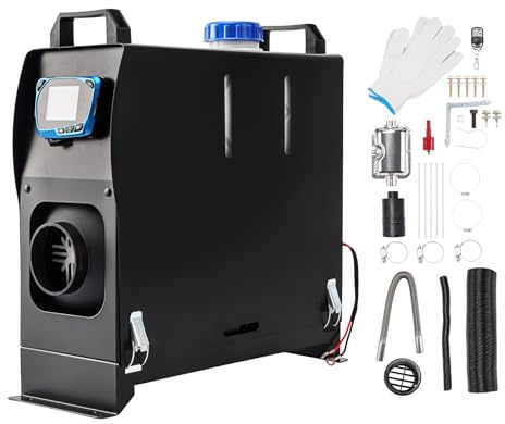 CASEGO 5KW 12V Diesel Heater All in One, Diesel Air Heater Parking Heaters LCD for Truck Boat Trailer SUV Black