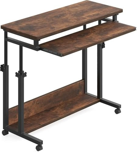 LFYDYKJ Betttisch Mit Rollen Überbetttisch mit Rollen, tragbarer Schreibtisch for Sofa und Bett, höhenverstellbarer Laptoptisch, Überbetttisch mit Rollen FüR Wohnzimmer