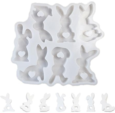 Sghtil Molde de chocolate de Pascua | Moldes de fondant, molde de silicona con forma de animal para chocolate, caramelos, gomitas, galletas, moldes de conejo para decoración de cupcakes