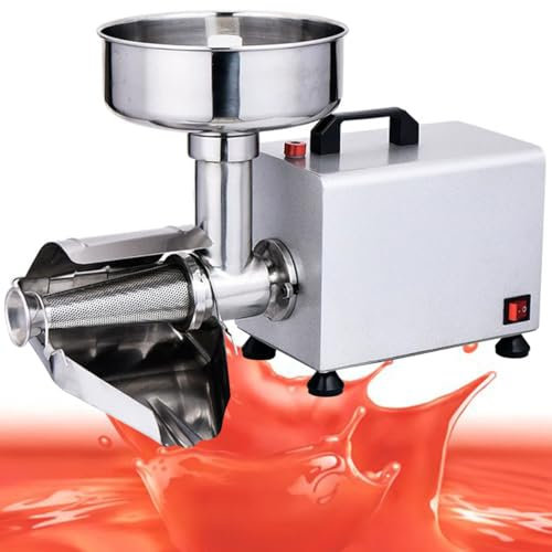 Tritacarne 370W Filtro Elettrico - Pressa Pomodoro in Acciaio Inox per Salsa, Capacità 90-160 kg/h - Pressa Frutta Automatica