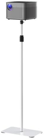 suptek Soporte para proyector giratorio 360°, soporte de suelo para proyector oculto, altura ajustable, soporte de suelo para proyector mini, compatible con cámara HomeOffice Video Vlog DVR, color