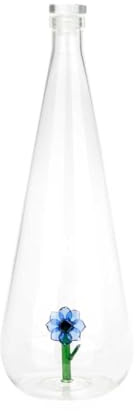 Balvi Botella Botanical Anemone Color Azul Hecho a Mano en borosilicato Vidrio 1 L