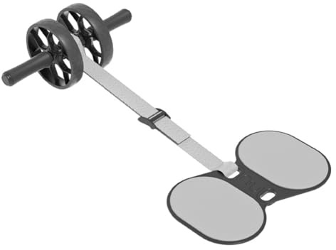 Set di ruote doppie con fascia elastica e tappetino, per addominali con fascia fitness, per flessioni, per il fitness, per gli addominali, ideale per uomini e donne
