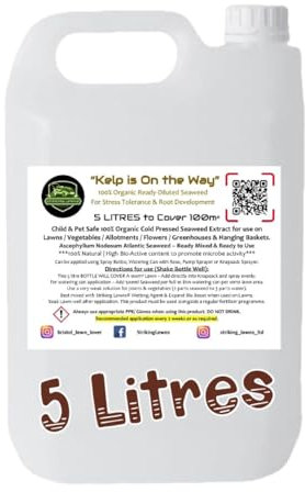 5 LITRES Ready to Use Organic Liquid Seaweed Fertiliser | Plant Feed | Lawn Food | Lawns