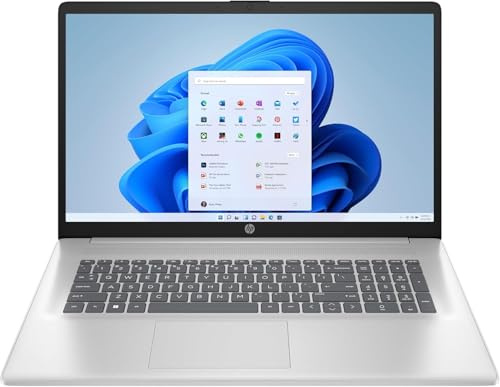 HP Laptop 17-cp2003sl, PC Portatile 17, Display 17.3 FHD Antiriflesso, Notebook, AMD Ryzen 5 7520U, 16GB RAM, 512GB SSD, AMD Radeon, Windows 11, Computer Portatile, Argento, QWERTY