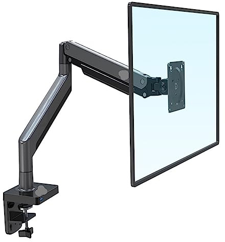 WDSOPK Gasfederarm, 22–40 Zoll, Gebogener Bildschirm, Desktop-Monitorhalter, 360 Grad Drehbar, 3–15 Kg, Monitorhalterung Mit USB 3.0, Nb G40 G45 (Mattkohle)
