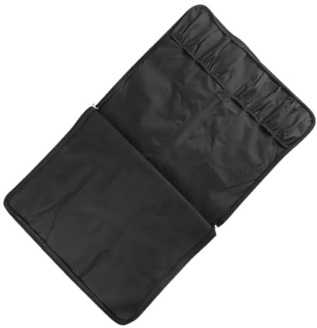 VANZACK Sacoche à Couteaux de Chef Toile Oxford Étui Rouleau avec Compartiments Rapides Capacité Spacieuse Bandoulière Réglable Rangement pour Outils de Cuisine et Camping Noir