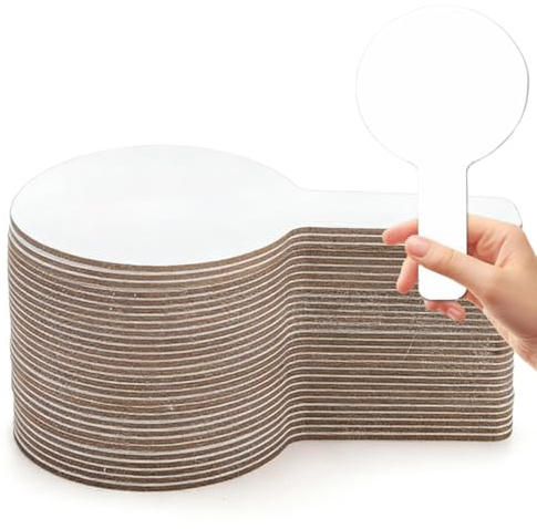 30 Stück Trocken Abwischbare Antwortpaddel, Doppelseitige Mini-Whiteboards 23x13 cm, Tragbare kleine Tafeln für Studenten Klassenzimmer Unterricht Büro Meetings & Abstimmungsspiele