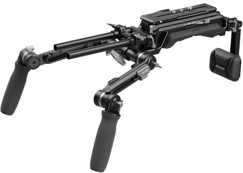 SMALLRIG Shoulder Rig Kit for VCT-14, One-Touch Quick Release, for Sony, for Canon Cinema Cameras, Max Load of 20 KG (44 lb), with 1/4'' Thread & 15mm Rod Clamp, HawkLock SR009-5199