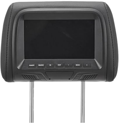 Écran De Surveillance 7 Pouces for Appui-tête Voiture, Lecteur Multimédia for Siège Arrière, Compatible AV, USB, SD, MP4, MP5 Et Radio FM (Noir) Installation Facile pour Les Voyages
