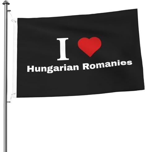 Bandera Jardín Me Encantan Los Gitanos Húngaros Decorativas Garden Flag Halloween Bandera Divertidas Para Patio Al Aire Libre Porche 90X150 Cm