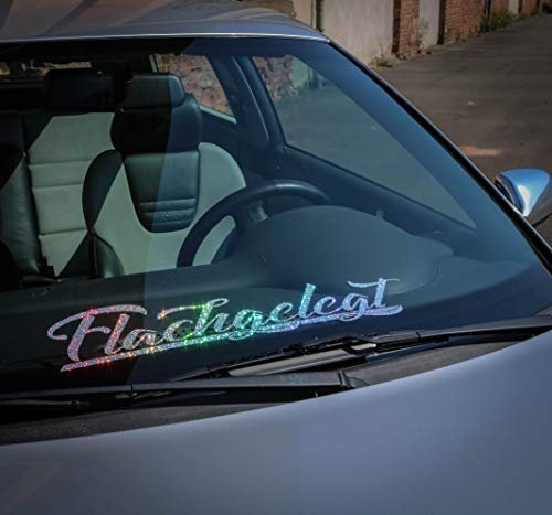 Flachgelegt Frontscheibenaufkleber Glitzer Hologramm Autoaufkleber Sport Edition mk Golf Dub JDM Sticker Decal Sticker für das Auto Polo Klebebuchstaben