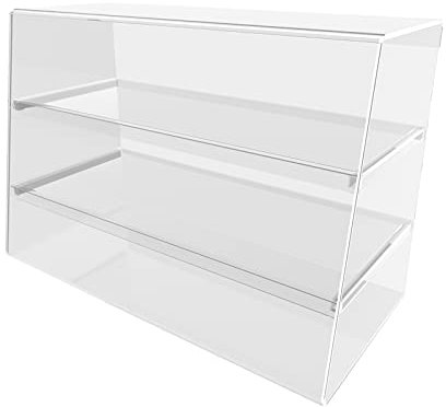 nattmann Premium Thekenaufsatz & Tresenaufsatz aus PLEXIGLAS® - Lebensmittelechte Thekenvitrine mit Einlegeböden - 100cm