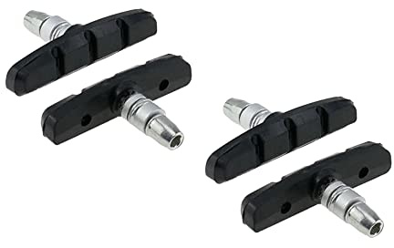 P4B symmetrische Bremsschuhe für V-Brake, 70 mm, Schwarz (2 Paar (4 Stück), Schwarz)