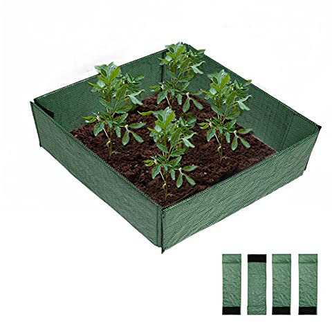 Brawdress Garteneinfassung, dekorative Beeteinfassung, Selbstmontage, Landschaft, Pflanzen, Beethalter, Platten zum Einstecken von Terrassen für den Außenbereich, 15 x 50 cm