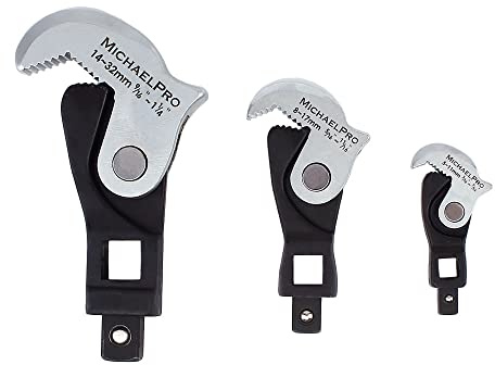 MichaelPro 3-delad fjäderbelastad automatisk storlek justerande skiftnyckelsats, självjusterande skiftnyckel, flera storlekar fjäderskiftnyckel, automatisk storlek snabbskiftnyckel - MP001205