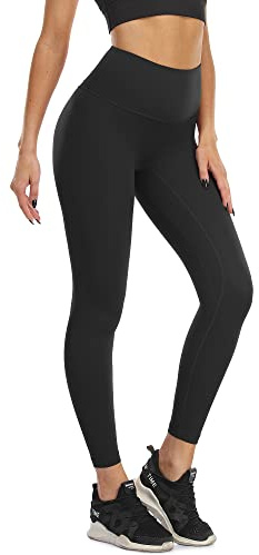 icyzone Damen Sport Leggings Blickdicht 7/8 Sporthose High Waist Yoga Hose