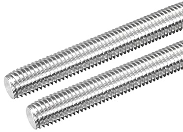 sourcing map Vollgewindestange, M14 x 300 mm, 2 mm Gewindesteigung, 304 Edelstahl, rechte Hand, Gewindestangen, Stangen, 2 Stück